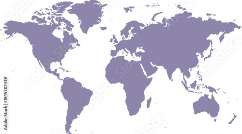 World map silhouette on transparent background