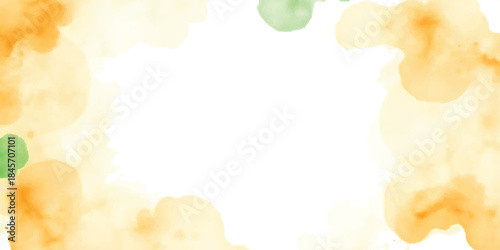 Abstract watercolor border 26 january  background with orange and green paint: Indian republic day banner or poster 