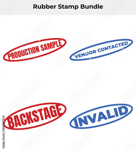 Rubber Stamp Bundle with Production Sample Backstage Vendor Contacted Invalid