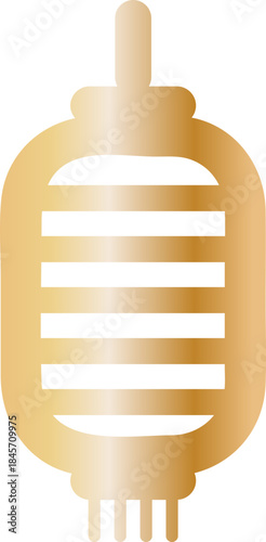 Gold Oval Lantern Pattern