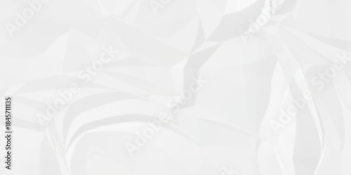 Crumple crushed white paper obsolete rumple craft design. wrinkle ripped creased crumple aged closeup recycled document grunge paper background.