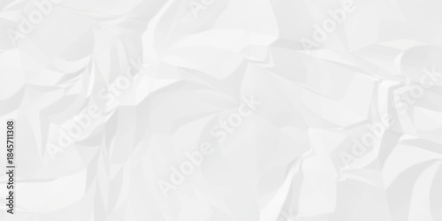 White crease billboard paper rough obsolete wrinkle. Cardboard paper white crumpled satin fabric ripped cloth decoration background