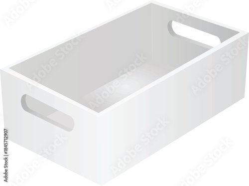 Empty wooden crate. vector illustration