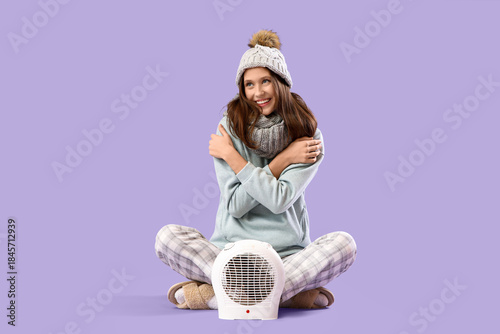Young woman in winter cloth...