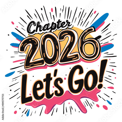 phrase Chapter 2026 Let’s Go!, lettering