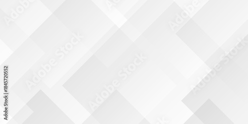 Abstract vector gray and white tech technology transparent square rectangle shape. seamless geometry paper triangle background. Space design concept. Decorative web layout template banner design.