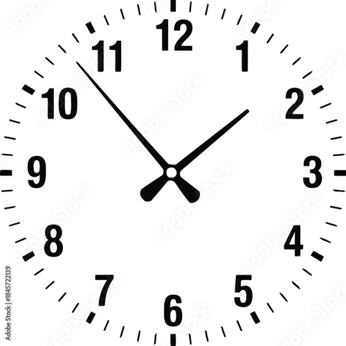 Simple analog clock face showing time