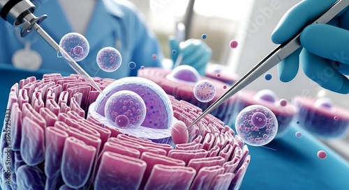 Microscopic Cell Manipulation: Precision Tweezers Targeting Cell