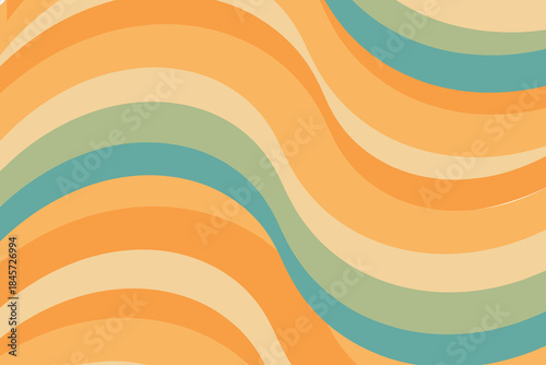retro striped rainbow color background