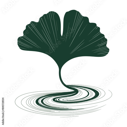 Silhouette of hanging wooden sign on cliff edge with tree