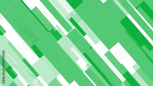 Abstract green diagonal lines and rectangles pattern with varying shades of green and Generate title without using the word 