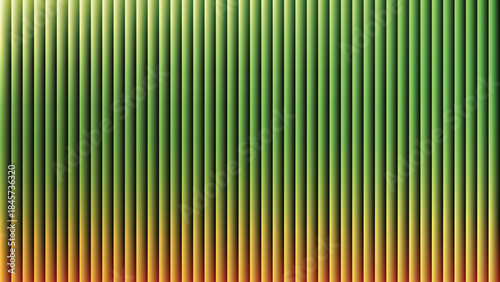 Abstract vertical ribbed texture with green and orange gradient