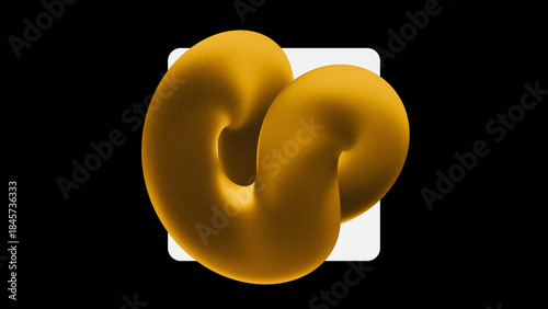 Gold Yellow Liquid Shape Background 3D Abstract Glass Chrome Technology Wallpaper Transparent