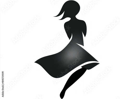vintage girl silhouette , b...