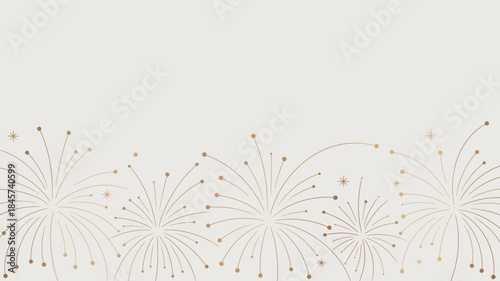 Golden Fireworks Celebration Background Design