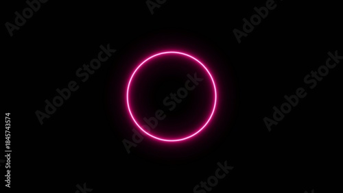 Bright neon pink glowing circle on a Generate title without using the word 