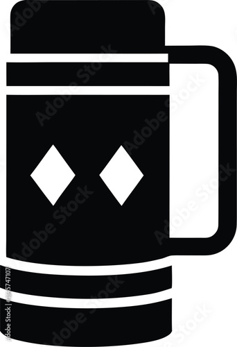 parade beverage mug line art vector illustration on transparent background