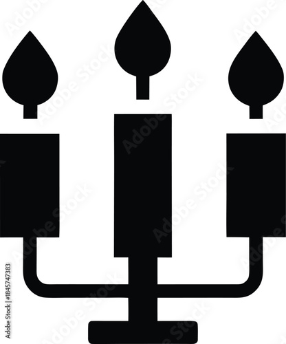 parade light candle line art vector illustration on transparent background