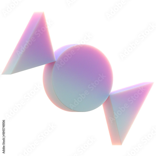 3d gradient toffee abstract shape on an isolated background