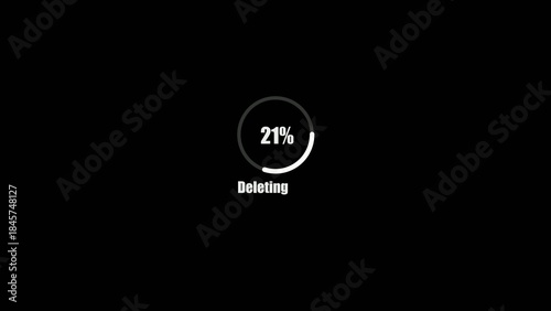 Bild auf Leinwand Circular progress indicator showing twenty one percent completion with Generate title without using the word Title: before it