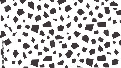 Black irregular polygonal texture pattern white polygons