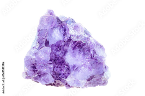 Isolated purple amethyst crystal stone