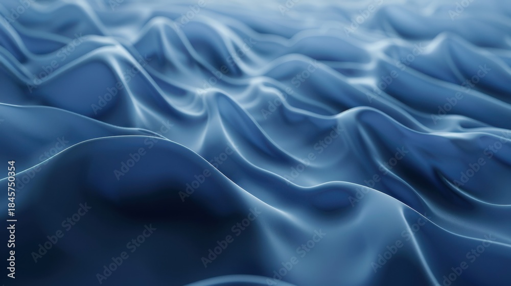 Obraz premium Deep Blue Abstract Flowing Waves