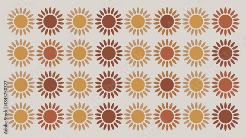 Vibrant sunburst pattern in warm shades of brown and yellow