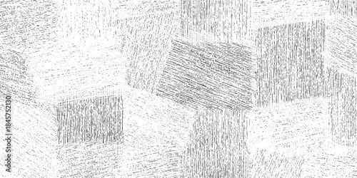 Abstract monochrome textured background with intersecting diagonal and vertical lines creating geometric shapes and patterns