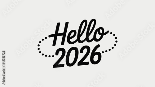 Modern greeting for the new year 2026 celebration