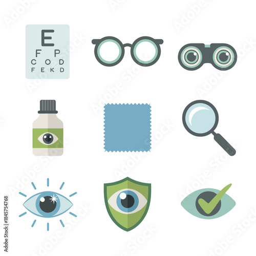 Dental care and oral hygiene icon set with tooth brush floss protection symbols professional dentistry flat vector illustration