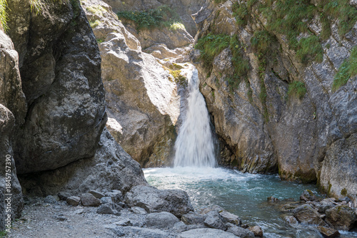 Small waterfall in the Galitzenklamm gorge near Lienz in Tyrol, Austria