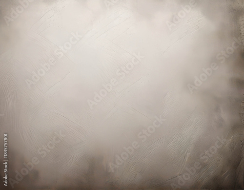 Soft textured background in muted tones, featuring subtle brush strokes and a dreamy atmosphere, representing the Cloud Dancer color of the year 2026 with copy space