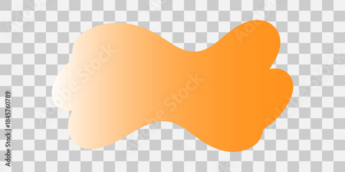 Orange blob on transparent background