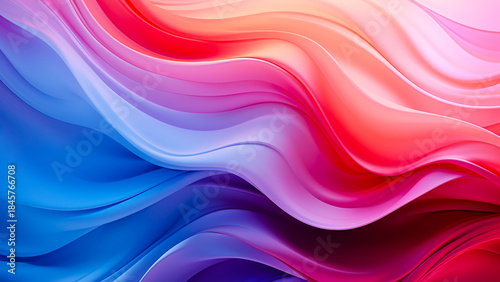Wallpaper Mural Colorful Abstract Waves Flow Together in Harmony, Creating a Vibrant Visual Experience Torontodigital.ca