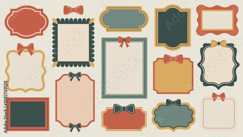 Vintage label and frame templates for scrapbooking and design