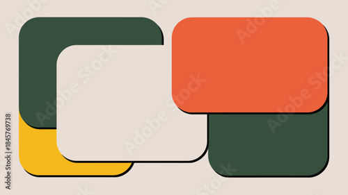 Vibrant abstract shapes in modern design