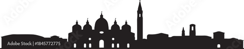 Padua Italy City Skyline Silhouette. design Vector black silhouette