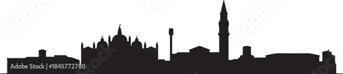 Padua Italy City Skyline Silhouette. design Vector black silhouette