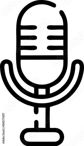 Classic Single Microphone Audio Icon
