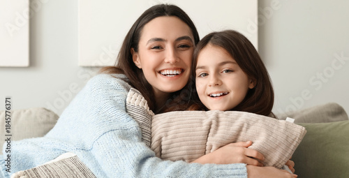 Little girl and her mother ...