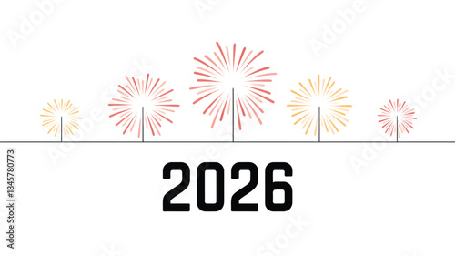 Vibrant fireworks explode in colorful 2026 celebration