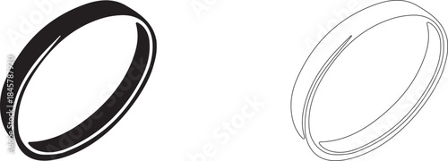 Wedding ring. Vector icon.