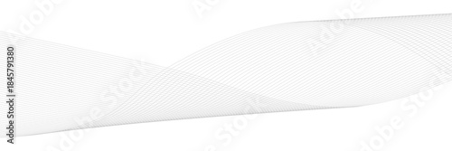 Smooth flowing curves form dynamic abstract composition. Grey ribbons on white backdrop. Modern vector graphic for digital presentations and contemporary business templates.