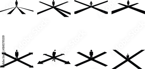 Barbed wire frame vector illustration with airplane silhouette and industrial design elements