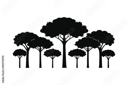 Forest Silhouette Vector Illustration