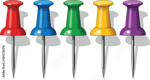 Colorful Thumbtacks Precision Pinning for Office and Creative Projects