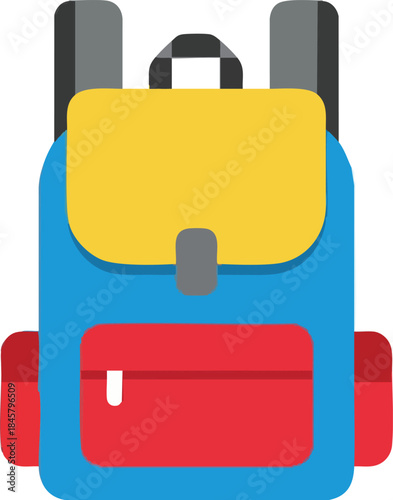 Colorful Backpack Illustration School, Travel, and Everyday Carry Icon
