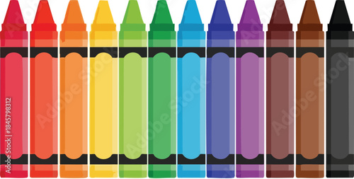 Vibrant Crayons A Colorful Collection of Art Supplies for Creative Expression