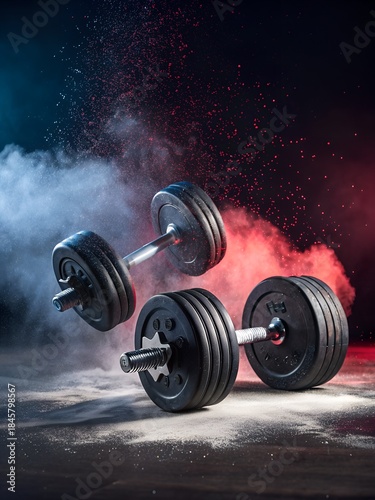 Dumbbells with Dynamic Smoke and Powder Effects